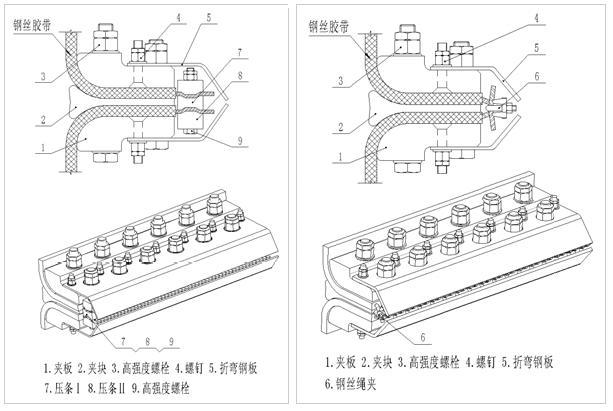 鋼絲膠帶斗式提升機結構